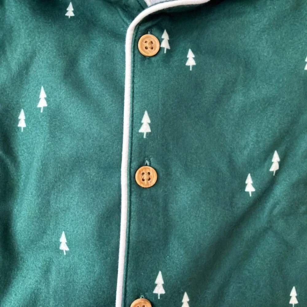 Cloud Island Pajama Set 4T Green Tree Christmas 2pc Sleepwear‎ NWT